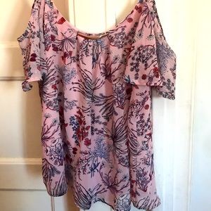 Purple blouse w/flowers